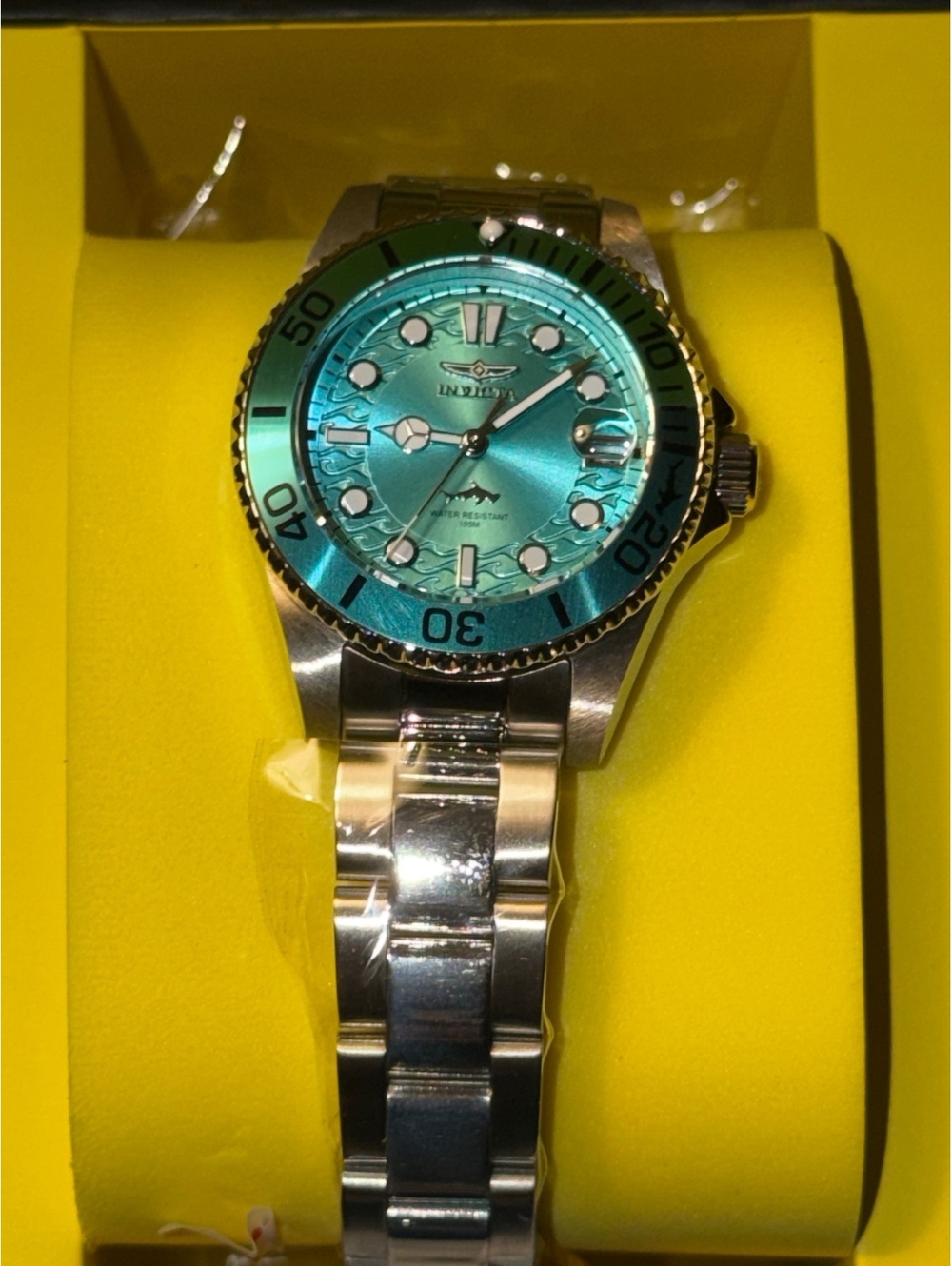 $249 INVICTA PRO DIVER CURRENTWAVE TURQUOISE FACE 43mm WATCH